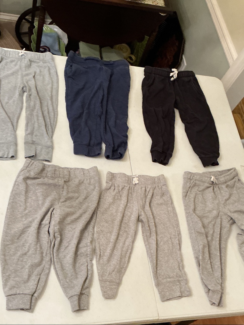 LOT of 6 Baby infant size 24 months Sweatpants Bundle - Gray, Navy, Black